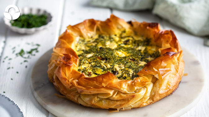 Smoked Mussel, Sweetcorn and Herb Quiche